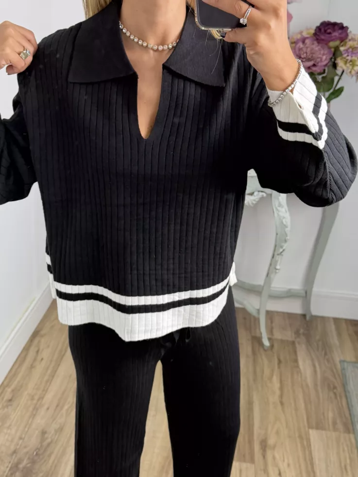 Conjunto Franja negro