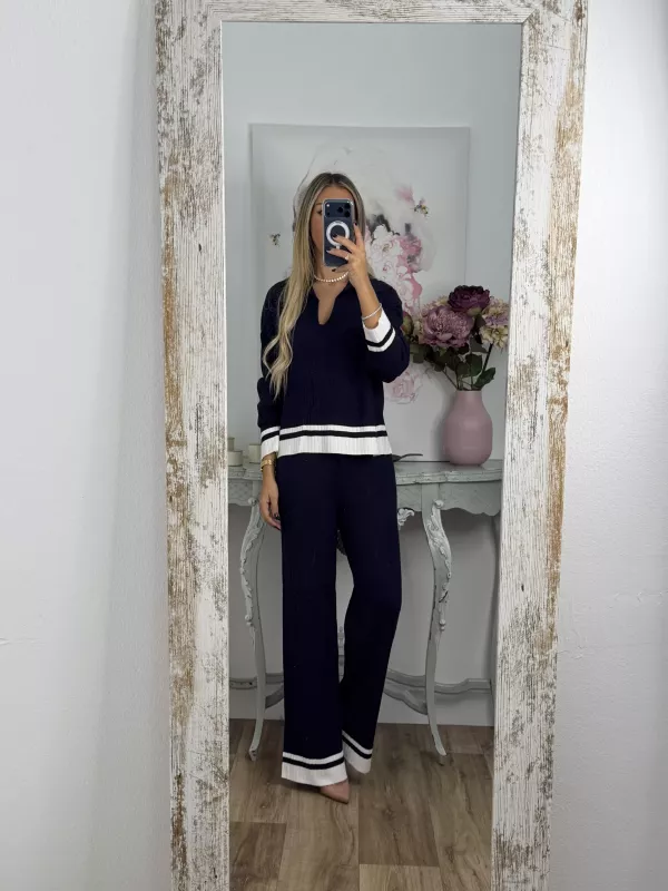 Conjunto Franja azul marino