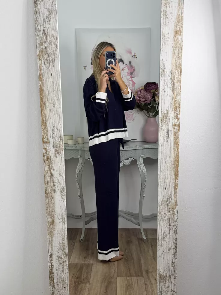 Conjunto Franja azul marino