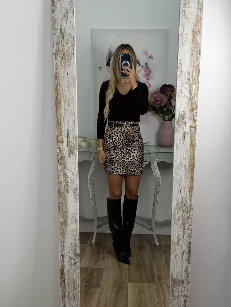 Falda Vailen leopardo