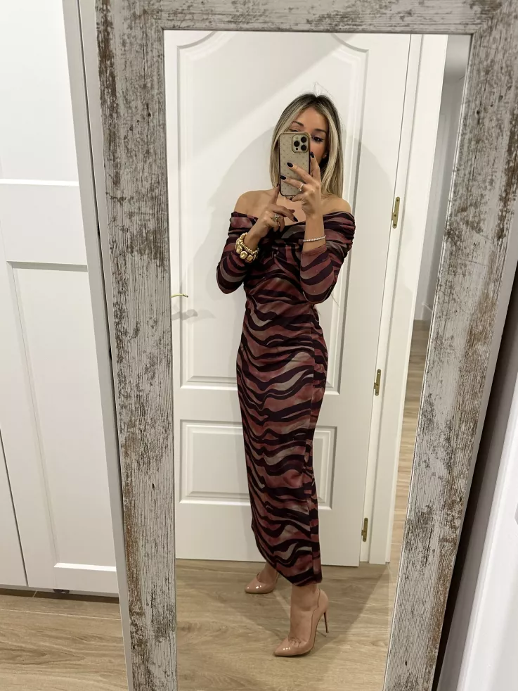 Vestido Sonsoles tonos rosa