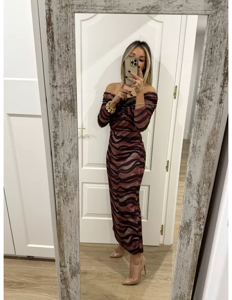 Vestido Sonsoles tonos rosa