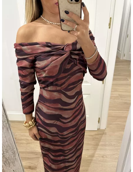 Vestido Sonsoles tonos rosa