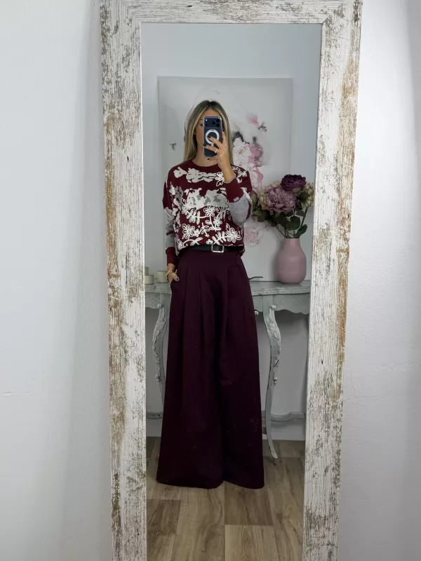 Pantalón Derek burdeos