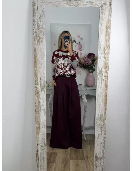 Pantalón Derek burdeos