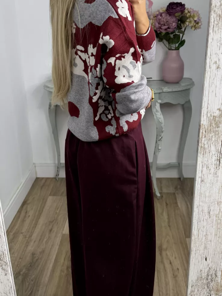 Pantalón Derek burdeos