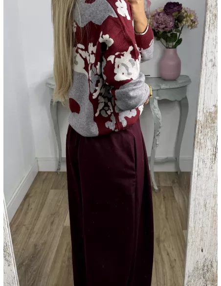 Pantalón Derek burdeos