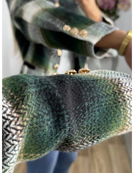 Chaqueta Dénia cuadros verde