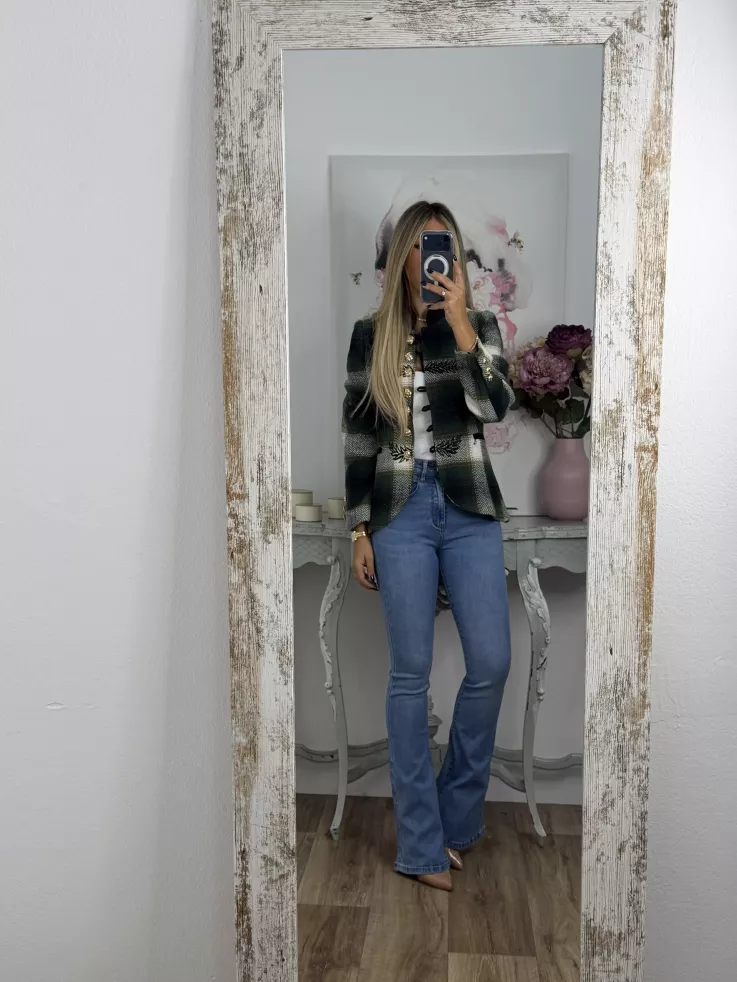 Chaqueta Dénia cuadros verde