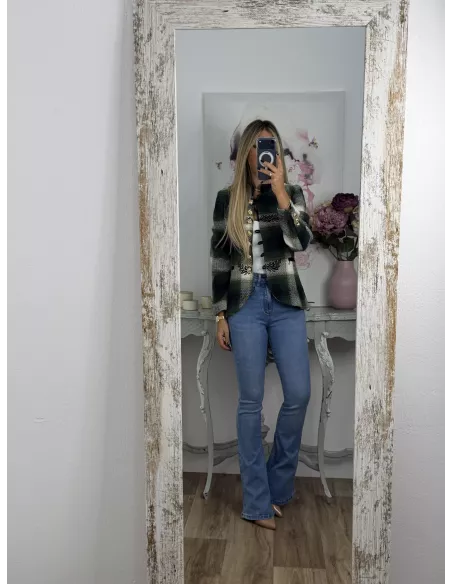 Chaqueta Dénia cuadros verde