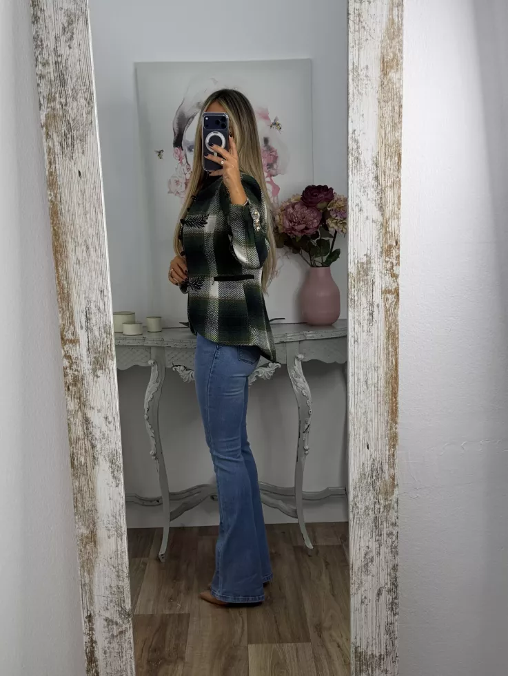 Chaqueta Dénia cuadros verde