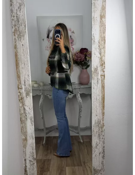Chaqueta Dénia cuadros verde