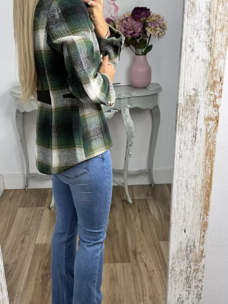 Chaqueta Dénia cuadros verde