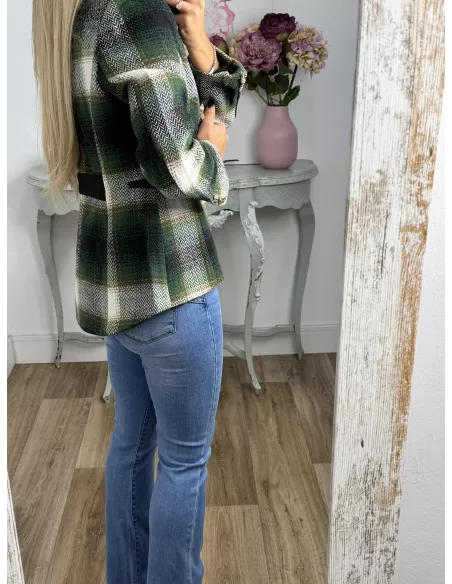 Chaqueta Dénia cuadros verde