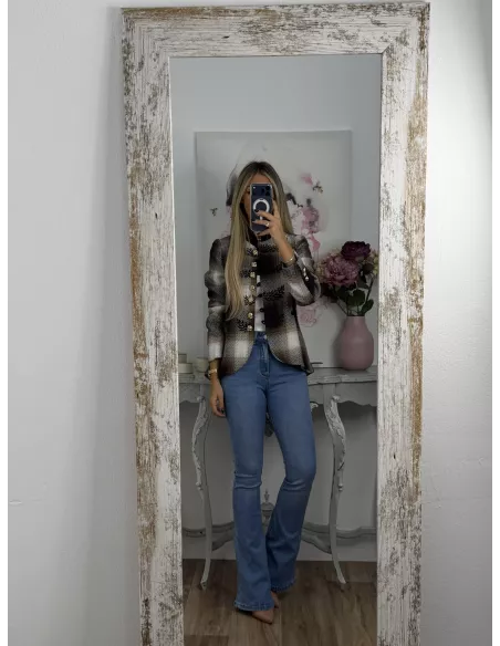Chaqueta Dénia cuadros marrón
