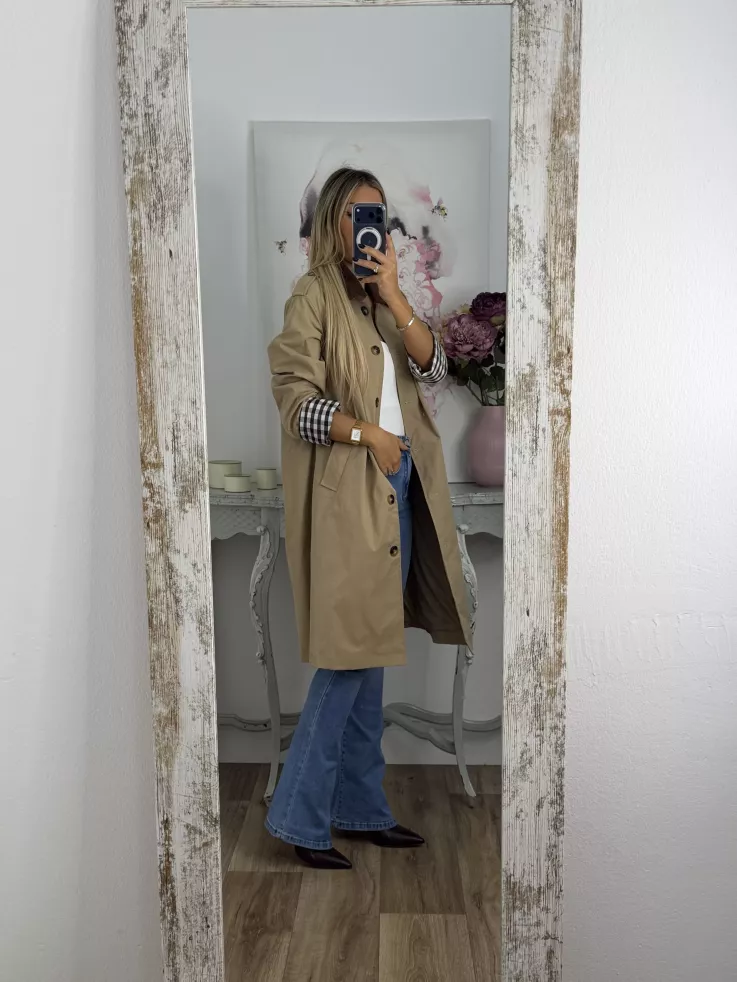 Gabardina Inglés larga camel