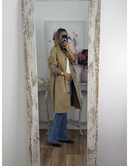 Gabardina Inglés larga camel
