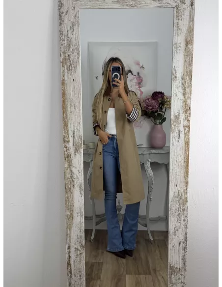 Gabardina Inglés larga camel
