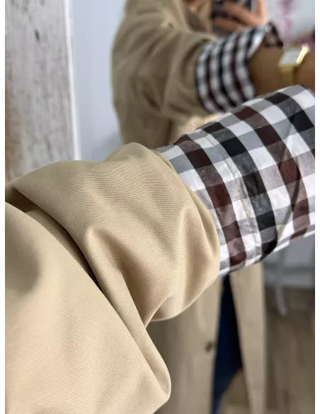 Gabardina Inglés larga camel