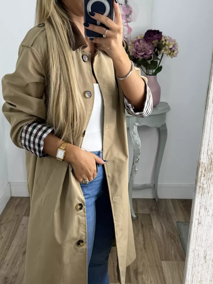 Gabardina Inglés larga camel