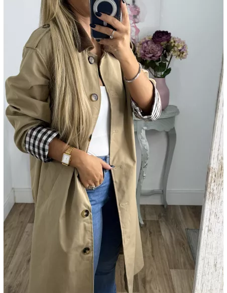 Gabardina Inglés larga camel