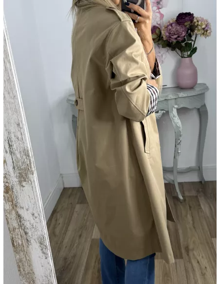 Gabardina Inglés larga camel