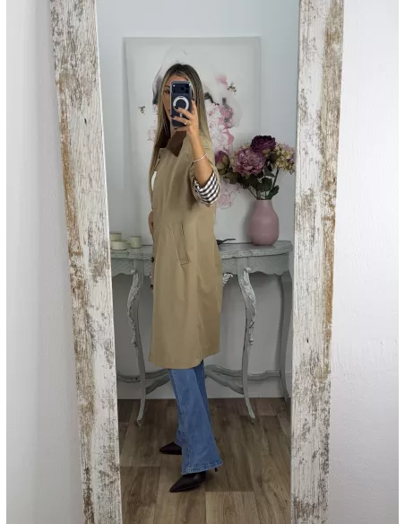 Gabardina Inglés larga camel