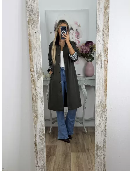 Gabardina Inglés larga verde