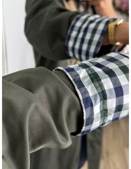 Gabardina Inglés larga verde