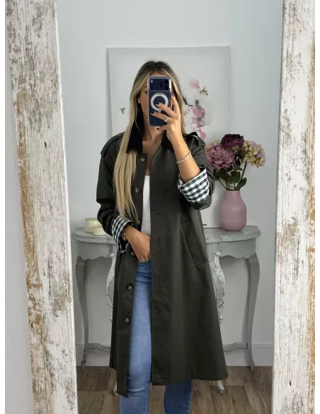 Gabardina Inglés larga verde