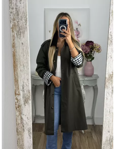 Gabardina Inglés larga verde