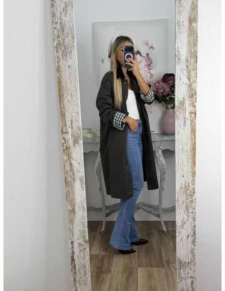 Gabardina Inglés larga verde