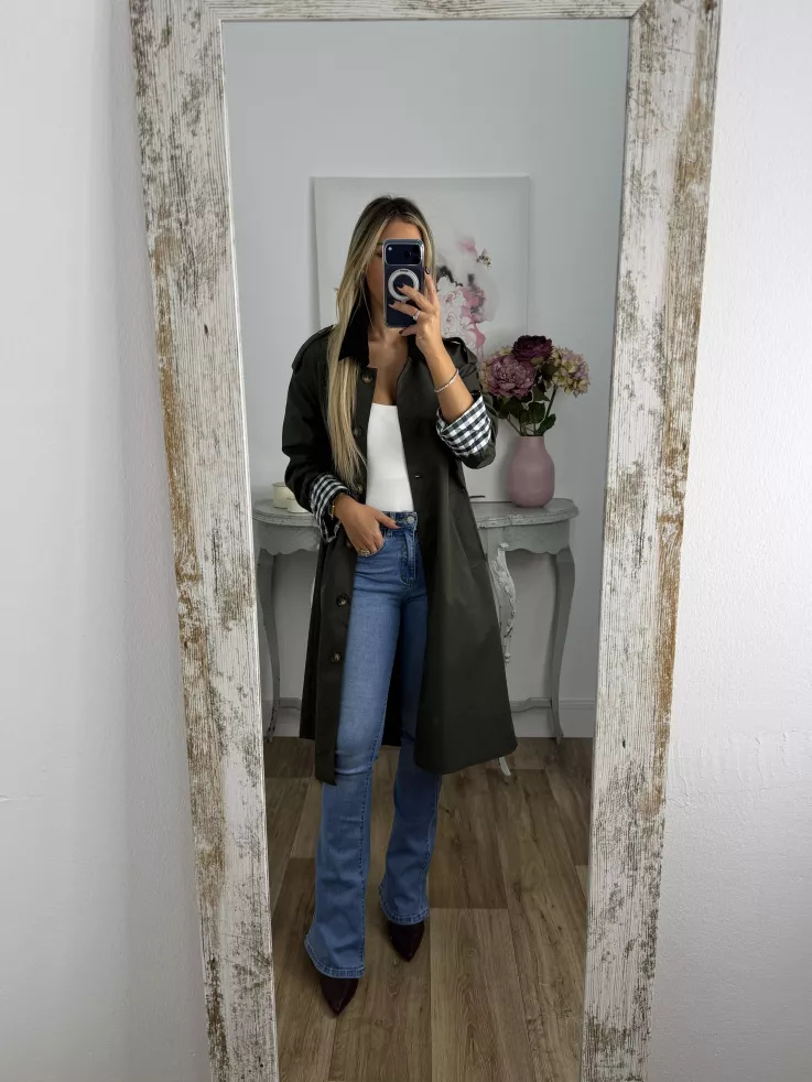 Gabardina Inglés larga verde