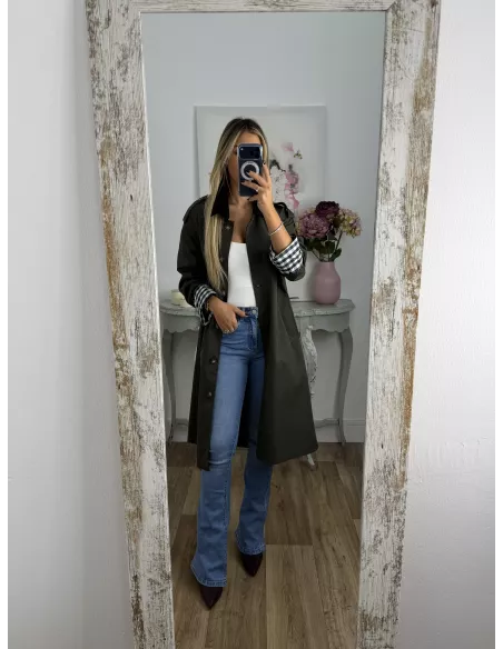 Gabardina Inglés larga verde