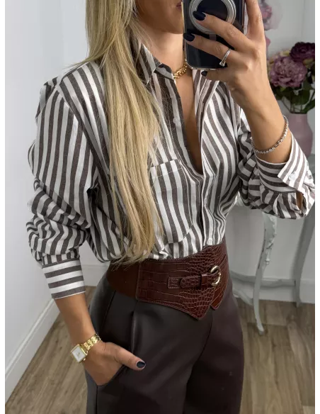 Camisa Violeta choco