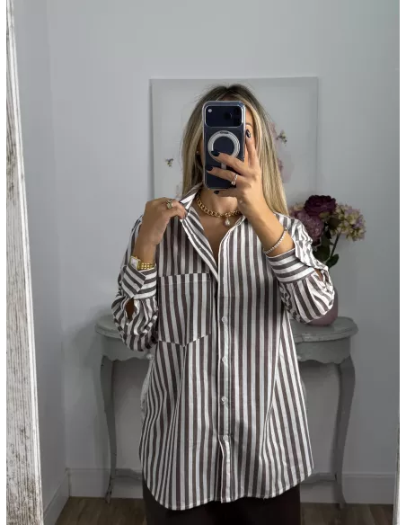 Camisa Violeta choco