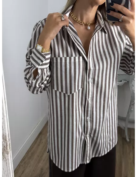 Camisa Violeta choco