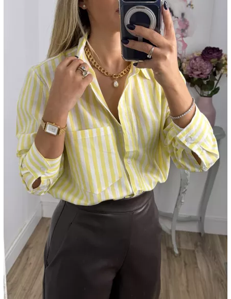 Camisa Violeta amarillo