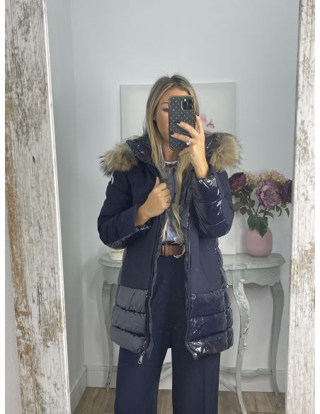 Abrigo Suiza azul marino