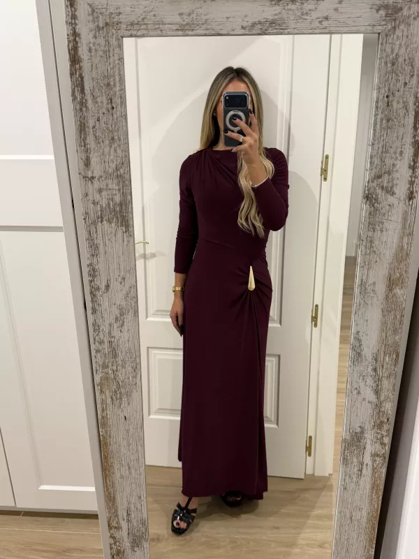 Vestido Dalhia berenjena