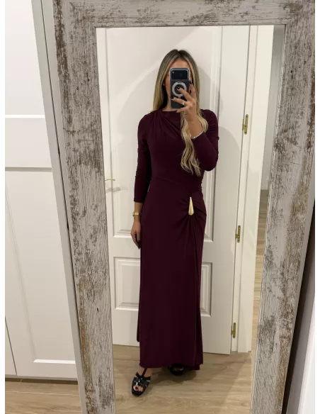 Vestido Dalhia berenjena