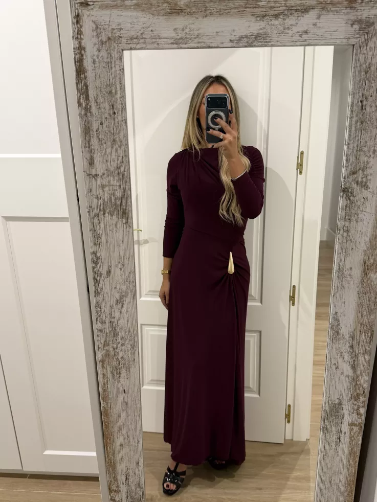 Vestido Dalhia berenjena