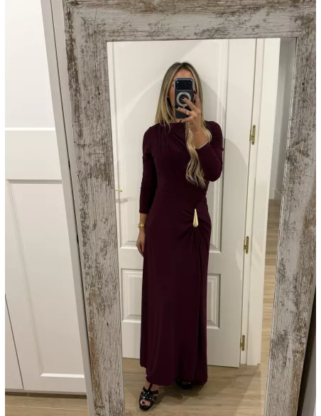 Vestido Dalhia berenjena