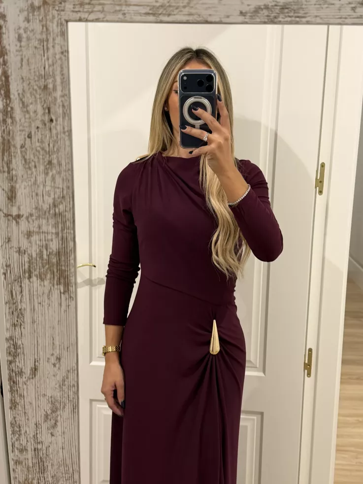 Vestido Dalhia berenjena