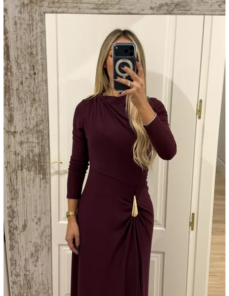 Vestido Dalhia berenjena
