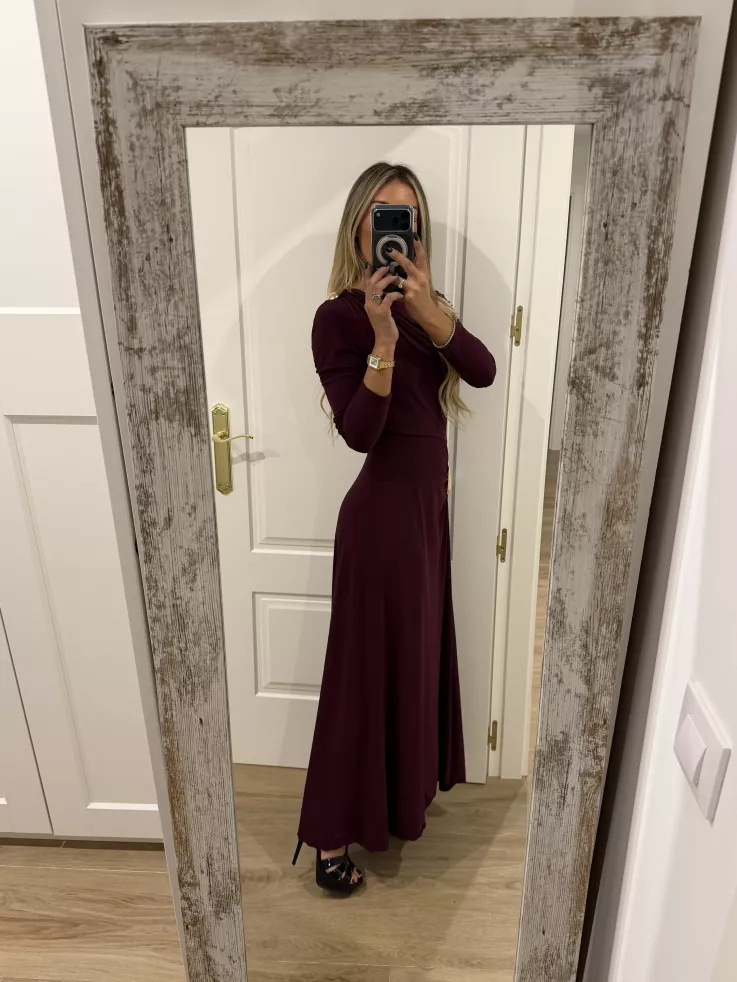 Vestido Dalhia berenjena