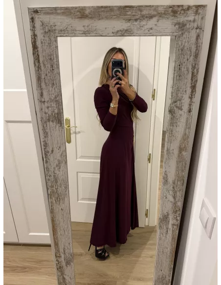 Vestido Dalhia berenjena