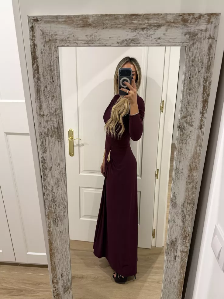 Vestido Dalhia berenjena