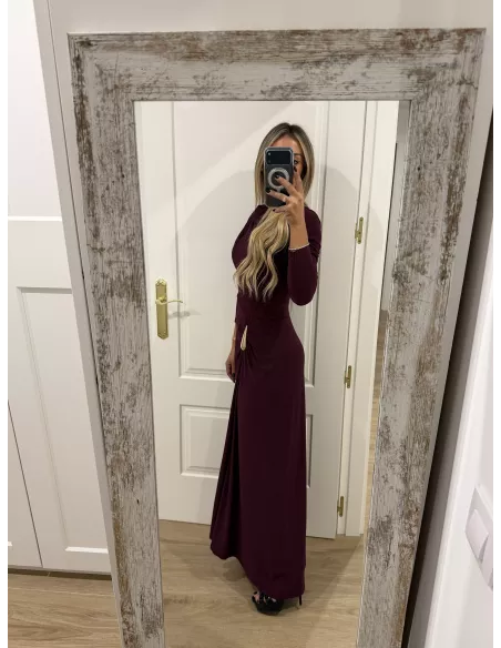 Vestido Dalhia berenjena