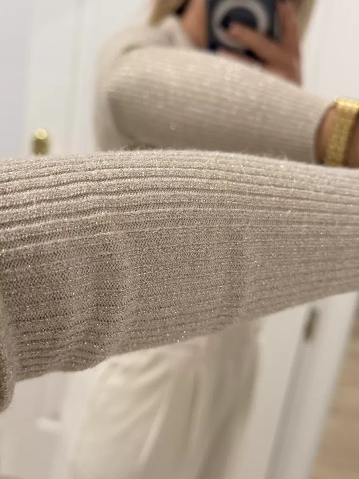 Body de punto dorado con botones